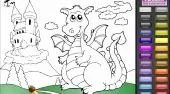 Dragon Castle Coloring