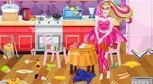 Super Barbie Kitchen Cleaning