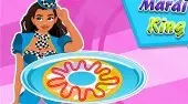 Moana Cooking Mardi Gras King Cake