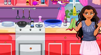 Moana Messy Kitchen Cleaning